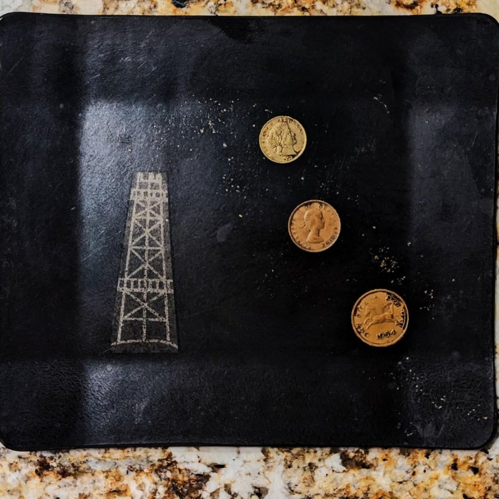 Vintage Rare Custom Hand Inlaid Tray for BS&B by Couroc of Monterey Circa 1950s